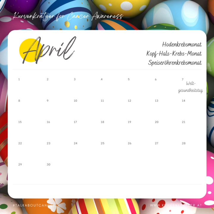 Cancer Awareness Dates Kurvenkratzer Cancer Awareness Tage April Infografik