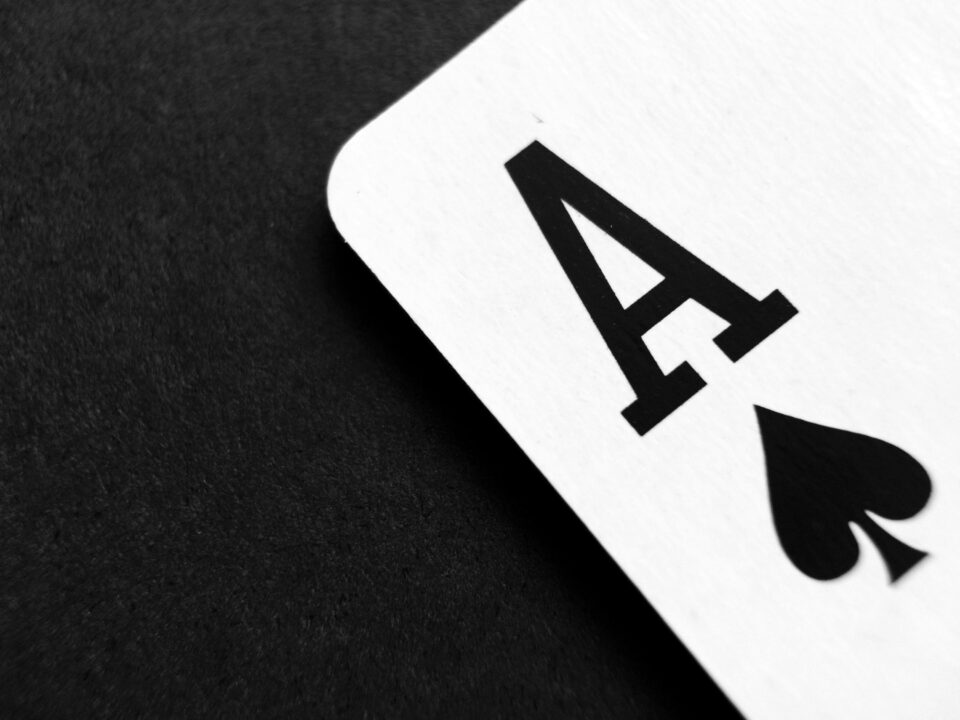 Ass Pokerkarte: Ein Ass.