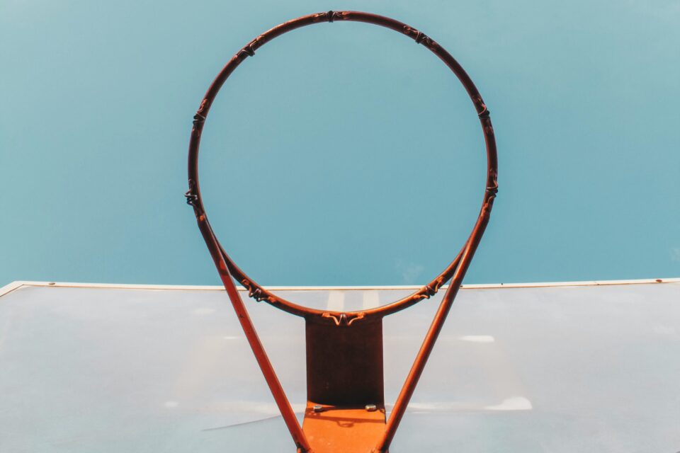 Basketballring von unten